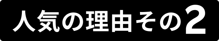 人気の理由その2