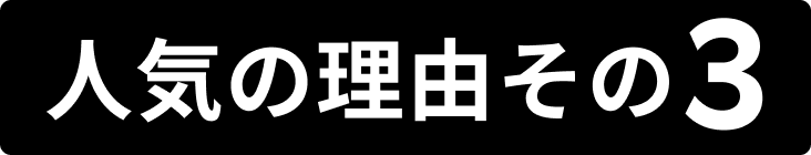 人気の理由その3