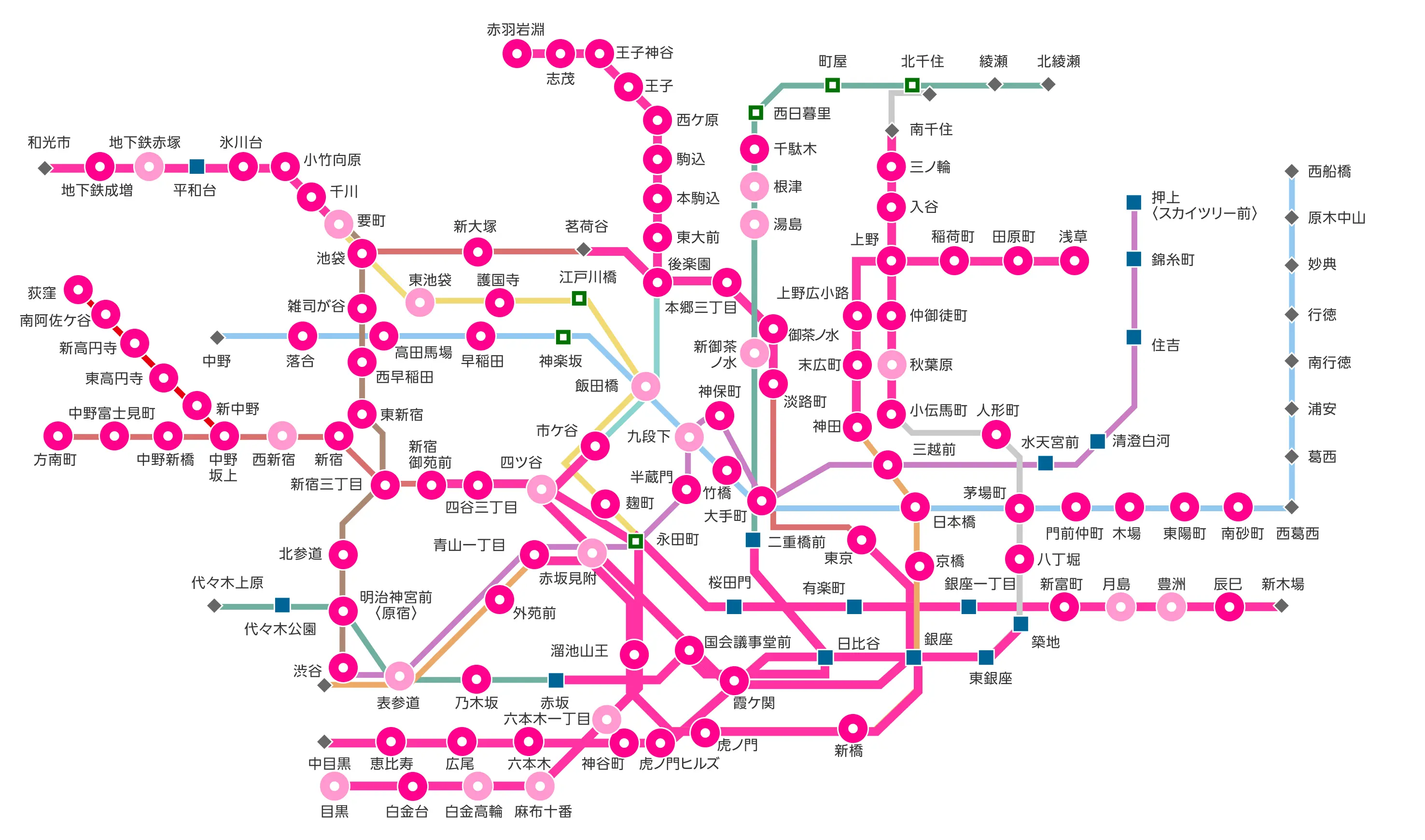 東京メトロ路線図