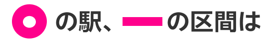 ◎の駅、━の区間は