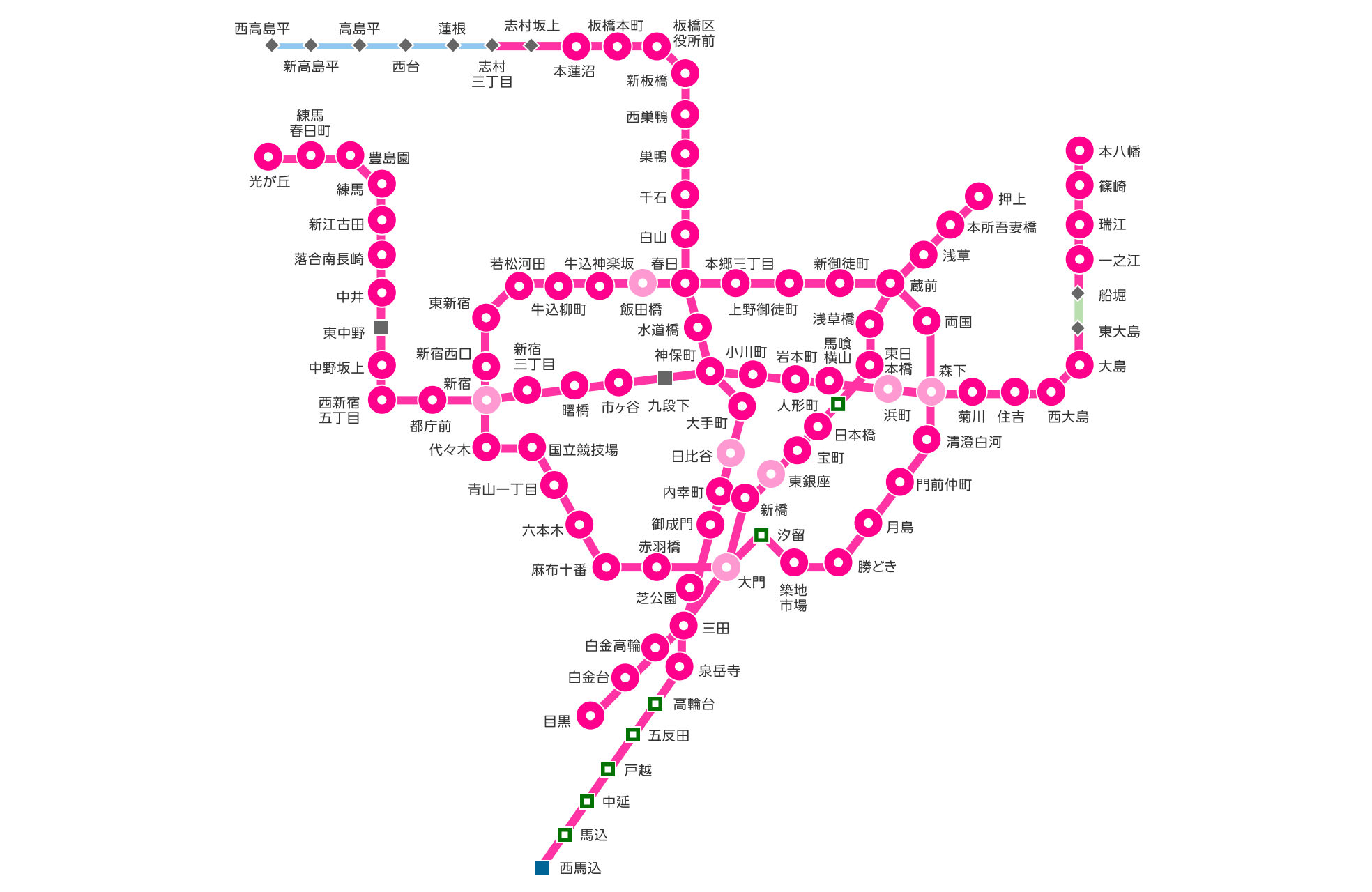 都営地下鉄路線図