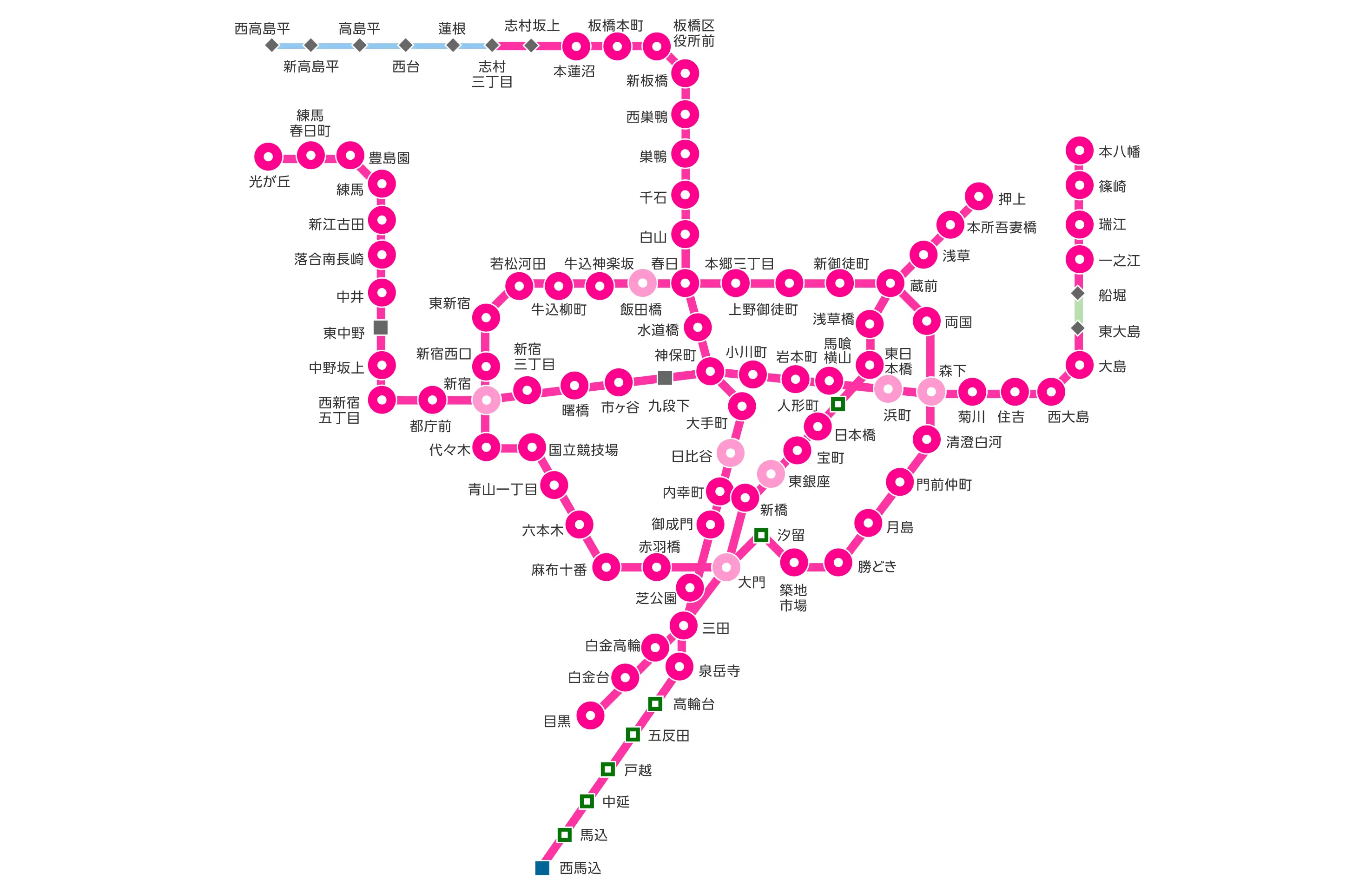 都営地下鉄路線図