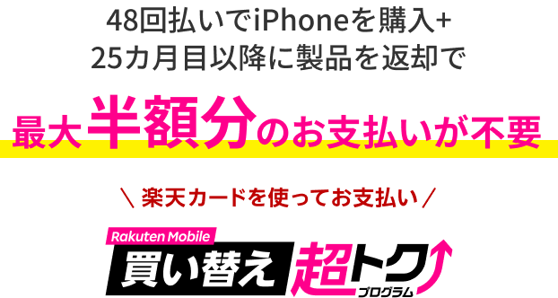 iPhone最大半額分のポイントバック