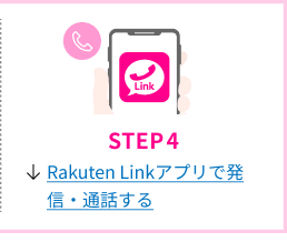 STEP4 Rakuten Linkアプリで通話する