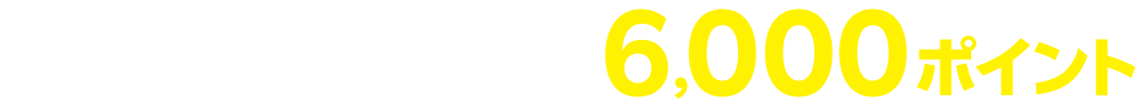 さらに対象製品同時購入で 6,000ポイント