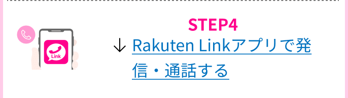 STEP4 Rakuten Linkアプリで発信・通話する