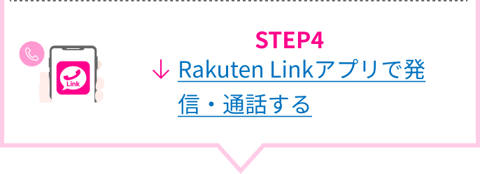 STEP4 Rakuten Linkアプリで通話する
