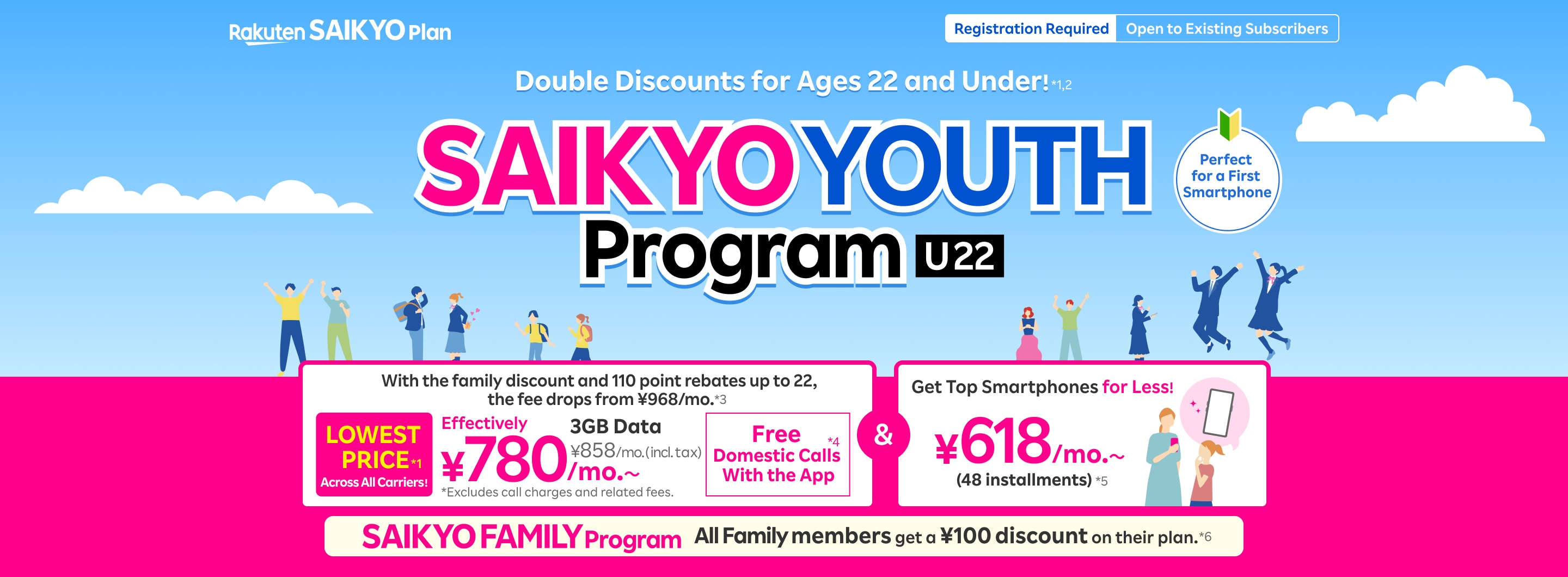 Double Discounts for Ages 22 and Under! SAIKYO YOUTH Program
