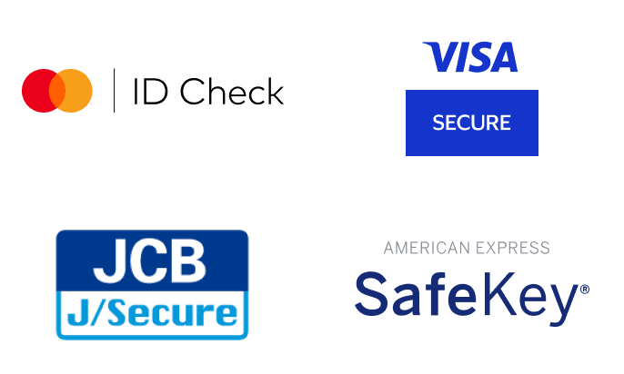 ID Check VISA SECURE JCB J/Secure American Express SafeKey