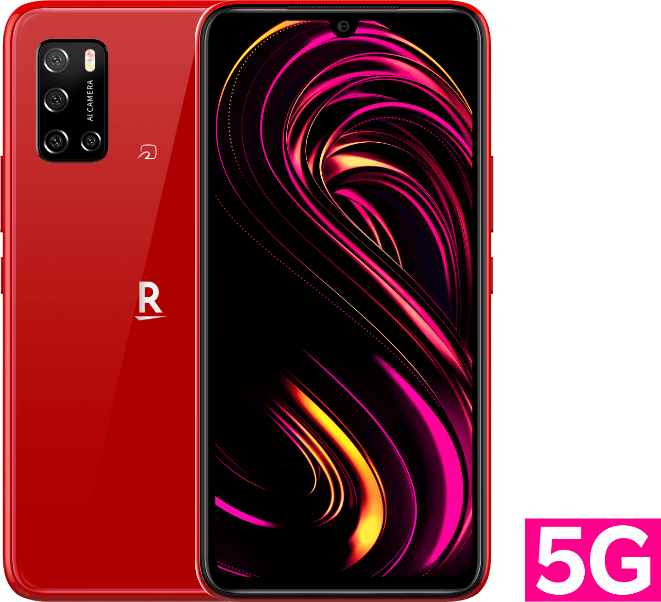 U20263RL ほぼ未使用 RAKUTEN BIG 楽天ビッグ ZR01 128G 6.9インチ 赤